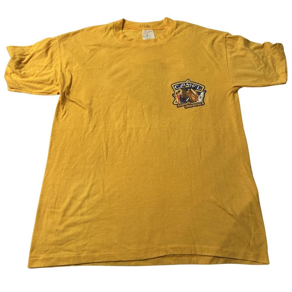 Camel Men's Yellow and Gold T-shirt